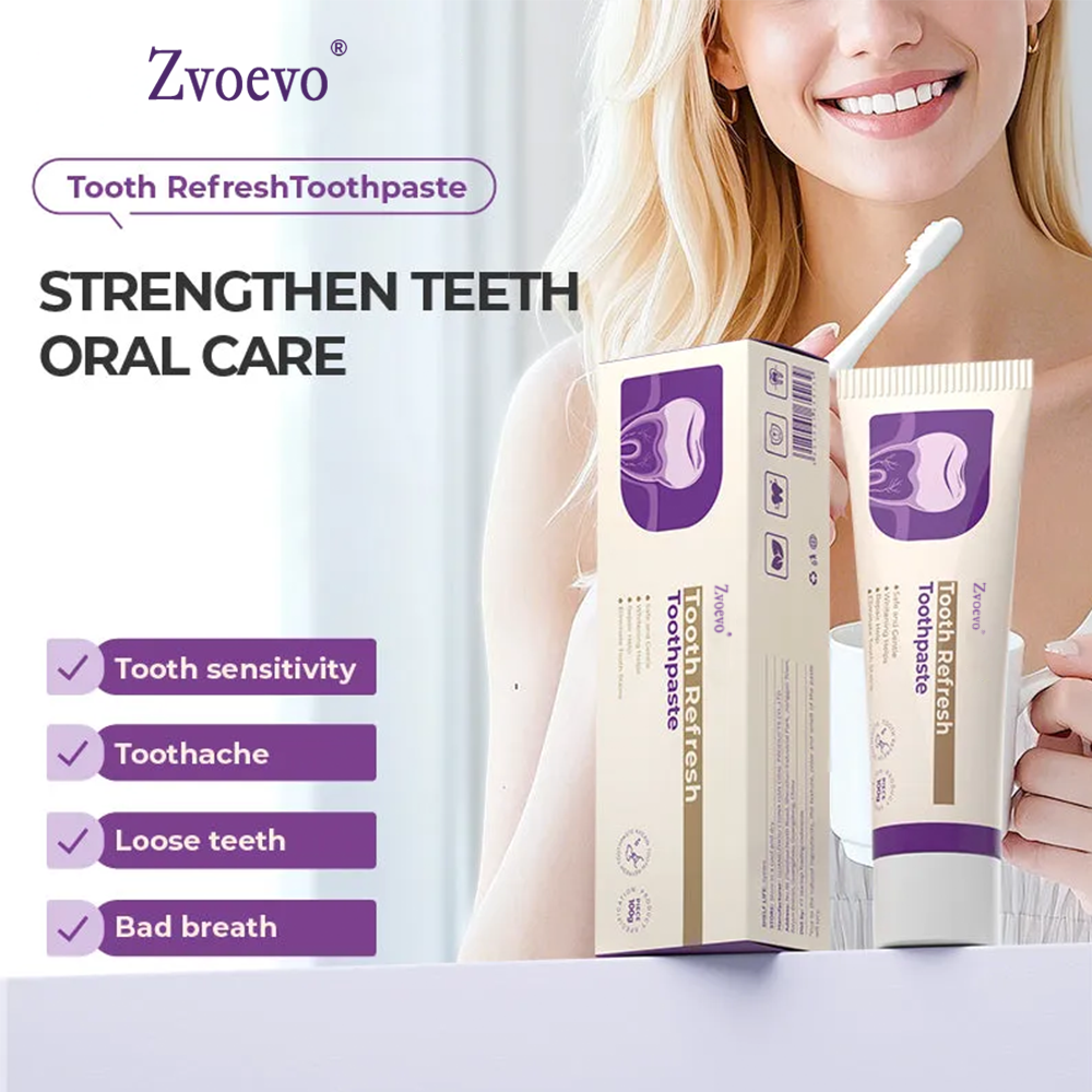 Zvoevo® Natural Oral Care Toothpaste😁🦷(Comprehensive fresh breath, removes plaque and tartar, prevents tooth loss, reverses gum recession, gentle care)