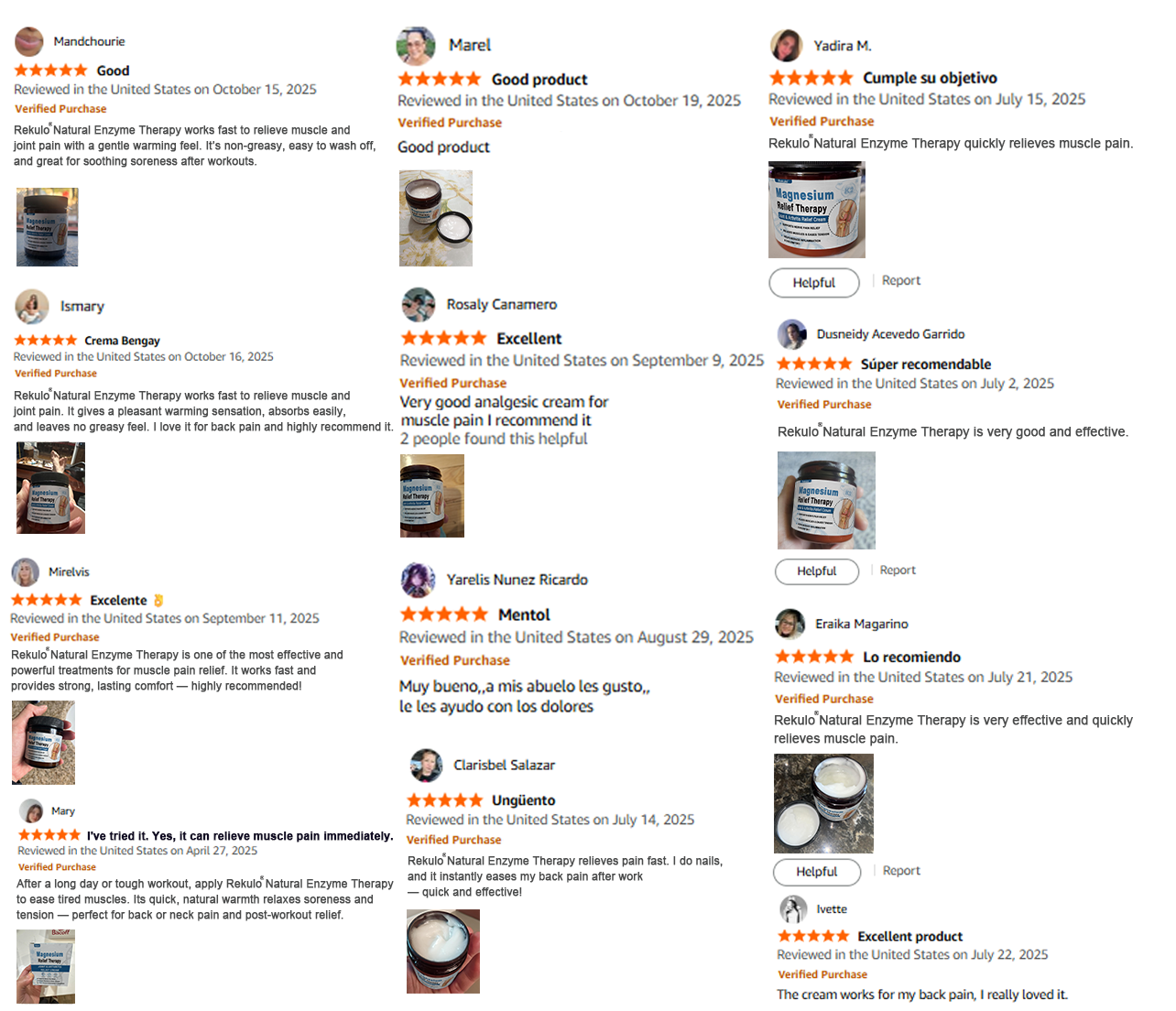 ✅ FDA Certified: Rekulo® Magnesium Pain Healing Bone Cream (for the treatment of arthritis, neuropathy, rheumatism, sports injuries, muscle stiffness and spasms)