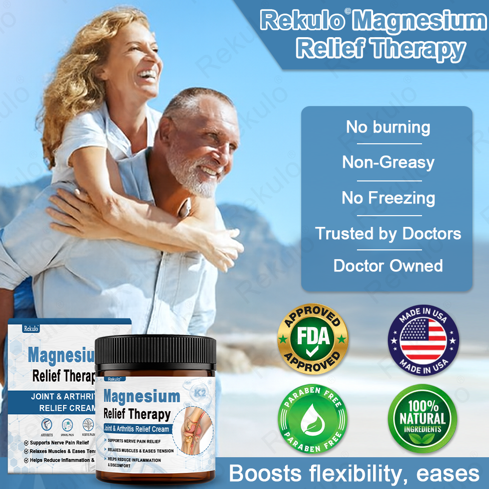 ✅ FDA Certified: Rekulo® Magnesium Pain Healing Bone Cream (for the treatment of arthritis, neuropathy, rheumatism, sports injuries, muscle stiffness and spasms)