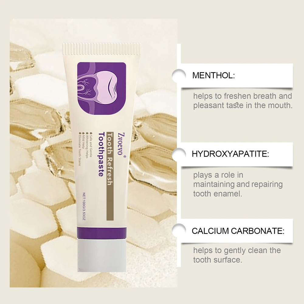 Zvoevo® Natural Oral Care Toothpaste😁🦷(Comprehensive fresh breath, removes plaque and tartar, prevents tooth loss, reverses gum recession, gentle care)