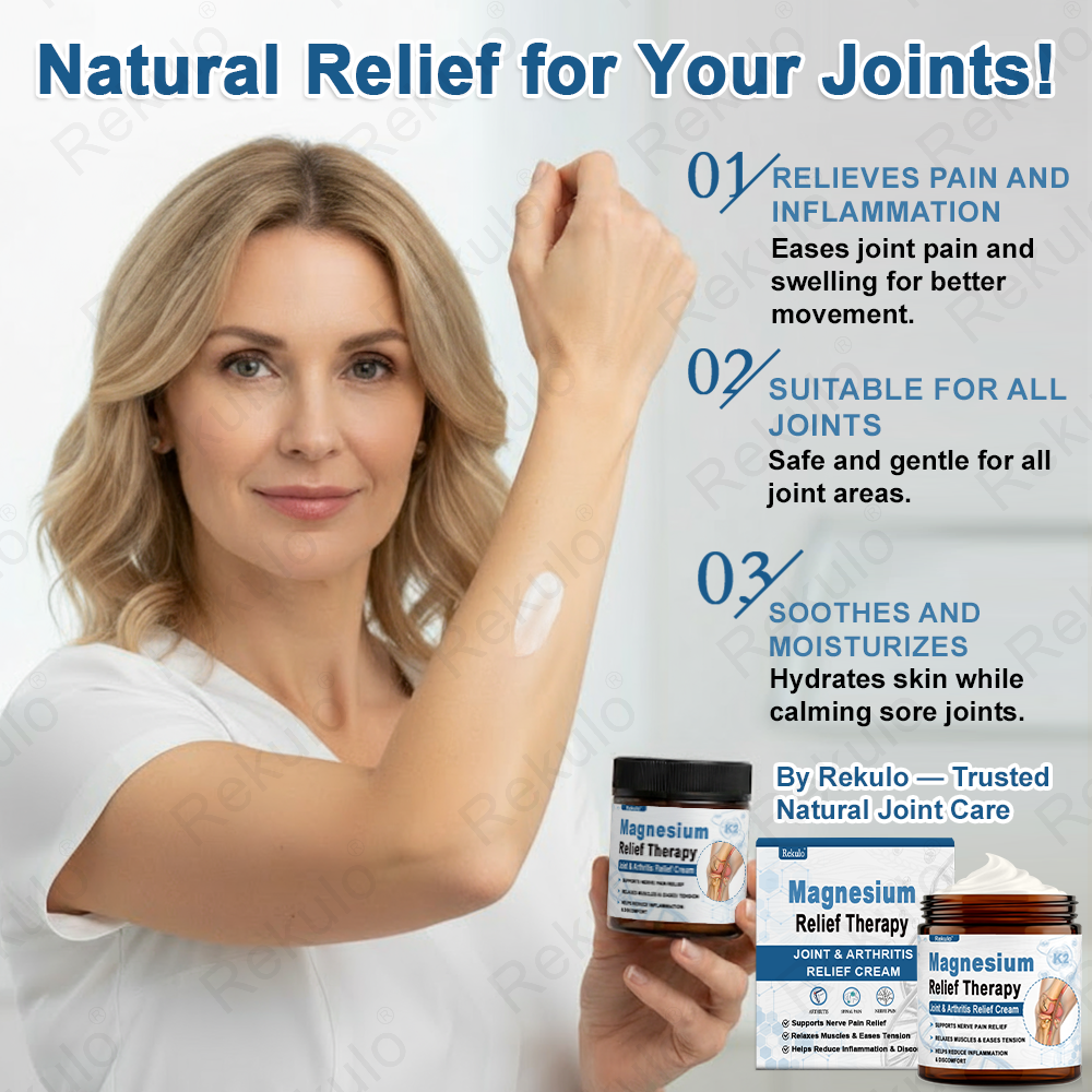 ✅ FDA Certified: Rekulo® Magnesium Pain Healing Bone Cream (for the treatment of arthritis, neuropathy, rheumatism, sports injuries, muscle stiffness and spasms)