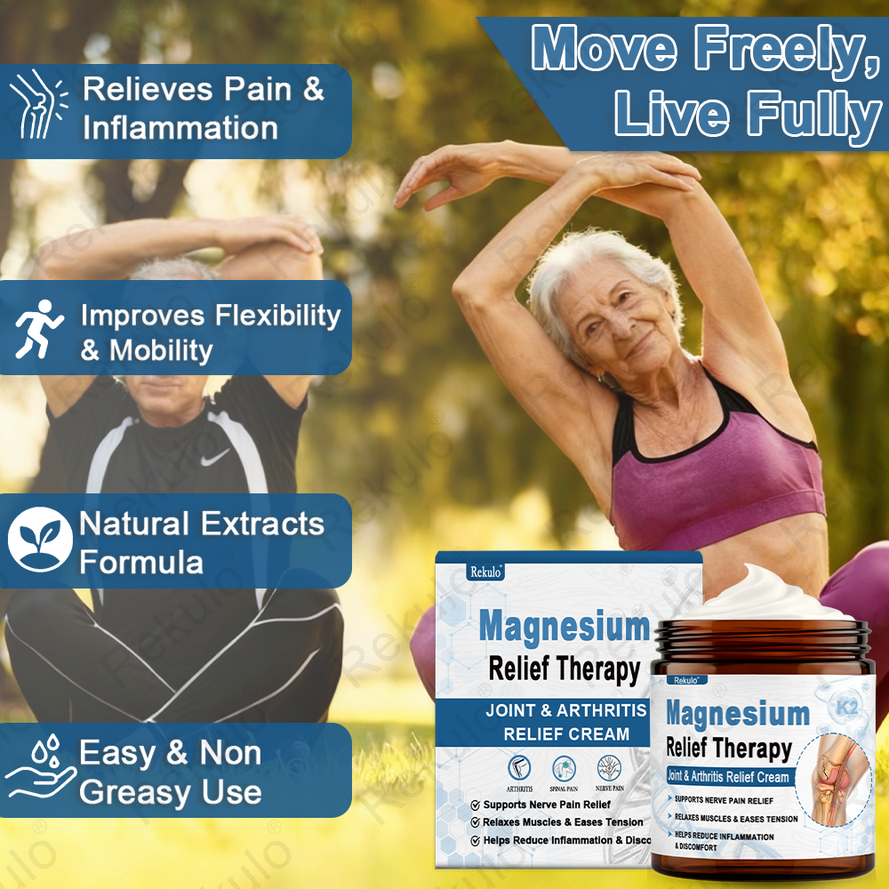 ✅ FDA Certified: Rekulo® Magnesium Pain Healing Bone Cream (for the treatment of arthritis, neuropathy, rheumatism, sports injuries, muscle stiffness and spasms)