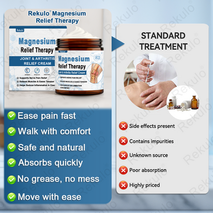 ✅ FDA Certified: Rekulo® Magnesium Pain Healing Bone Cream (for the treatment of arthritis, neuropathy, rheumatism, sports injuries, muscle stiffness and spasms)